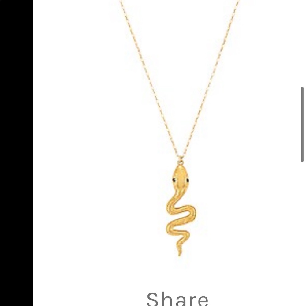 Revolve Serpent 14k gold filled necklace. Adjusted length.